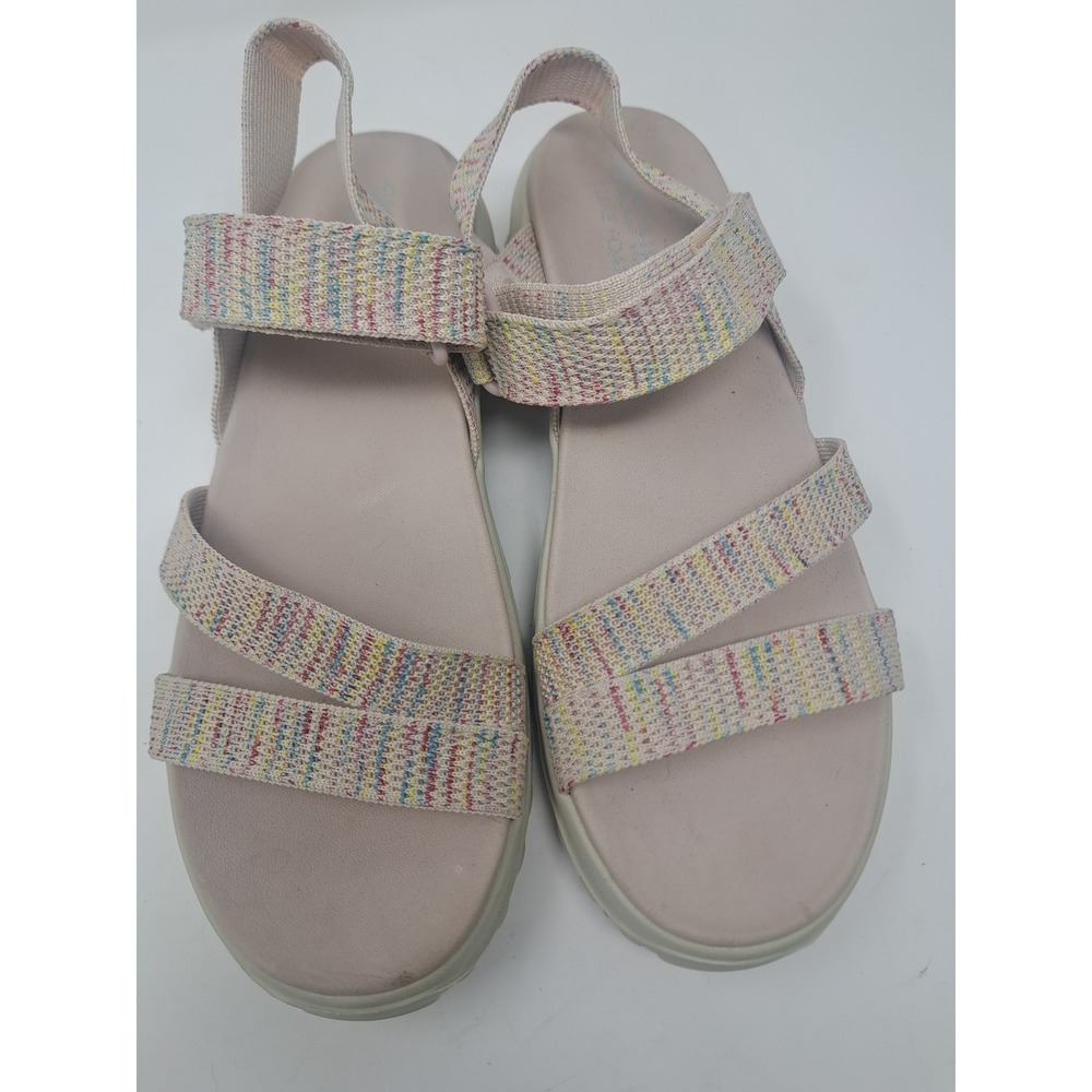 Skechers Luxe Foam Multi-Color Strappy Sporty Casual Womens Sandals Size 11
